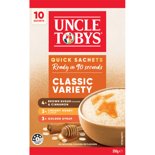 Uncle Tobys Oats Classic Variety Quick Sachets