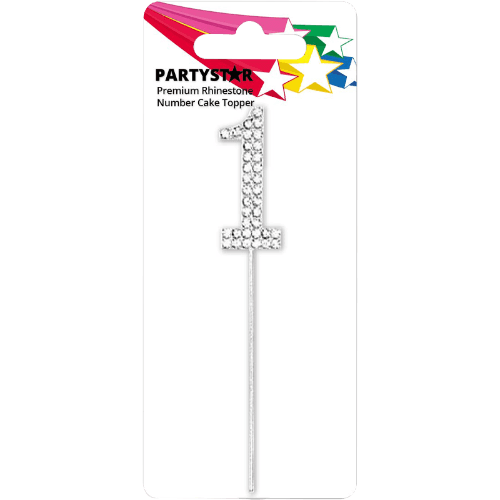 Korbond Premium Rhinestone Number 1 Cake Topper