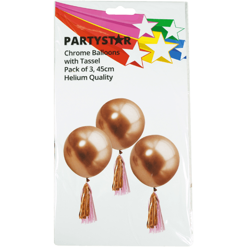 Korbond Chrome Balloons With Tassel