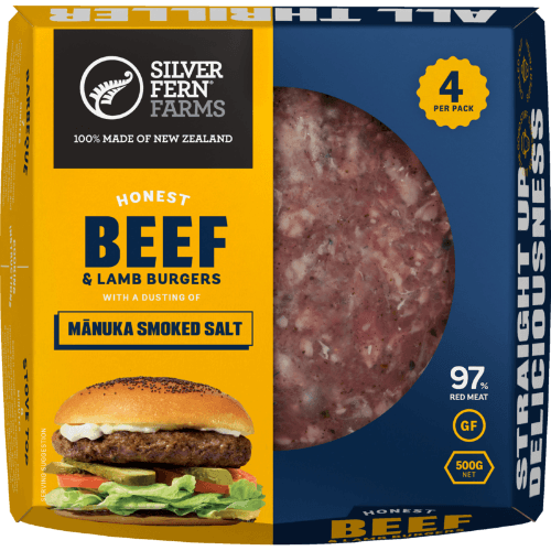Silver Fern Farms Honest Beef & Lamb Burgers With A Hint Of Manuka Smoked Salt