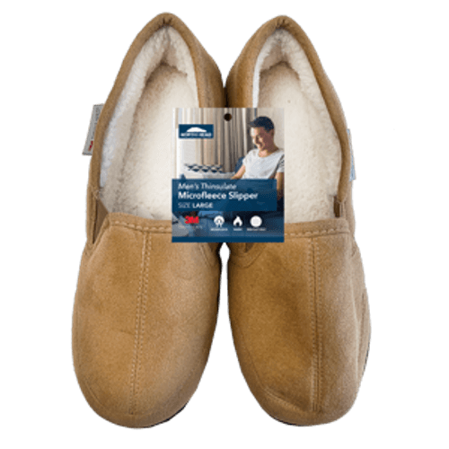 North Head Men's Thinsulate Microfleece Slippers Large Assorted