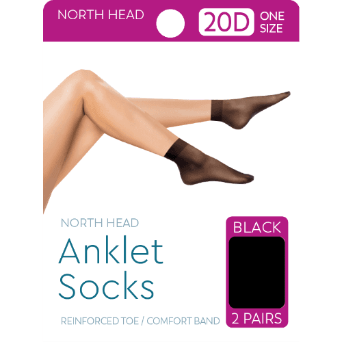 North Head Black 20 Denier Anklet Socks