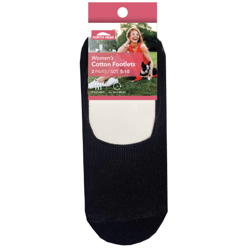 North Head Women's Cotton Footlets Size 5-10 Assorted