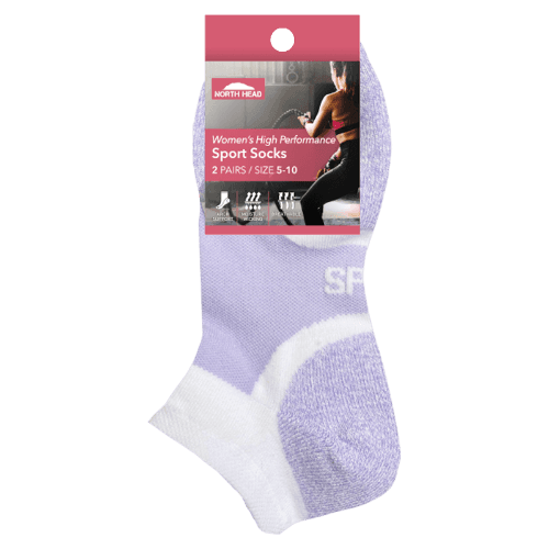 North Head Women's High Performance Sport Socks Size 5-10 Assorted