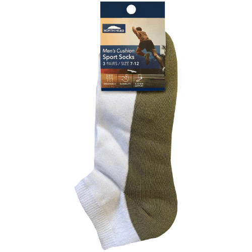 North Head Men's Cushion Sport Socks Size 7-12