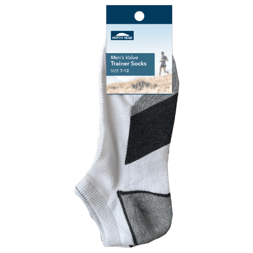 North Head Men's Value Trainor Socks Size 7-10 Assorted