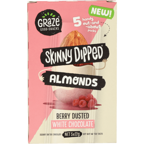 Graze Skinny Dipped Berry Dusted White Chocolate Almonds
