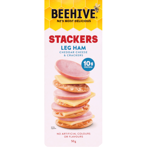 Beehive Leg Ham Cheddar Cheese & Crackers Stackers