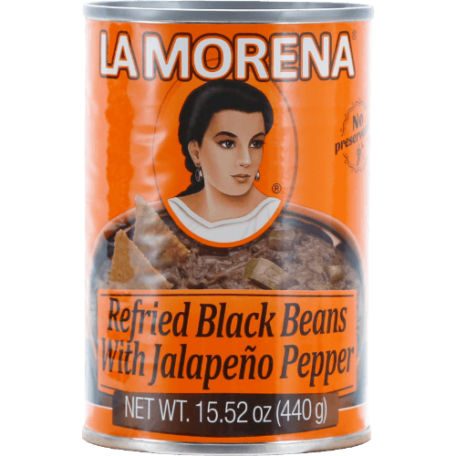 La Morena Jalapeno Black Refried Beans