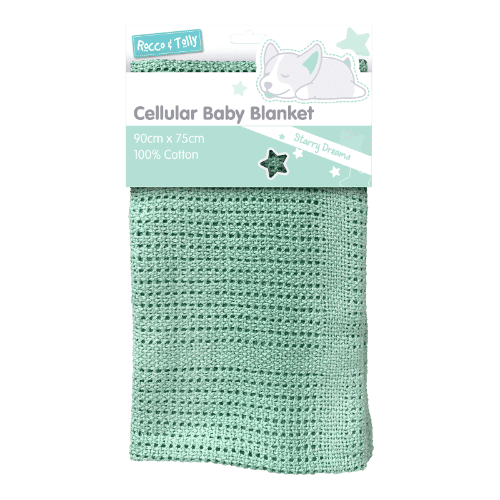 Rocco & Tolly Cotton Cellular Baby Blanket
