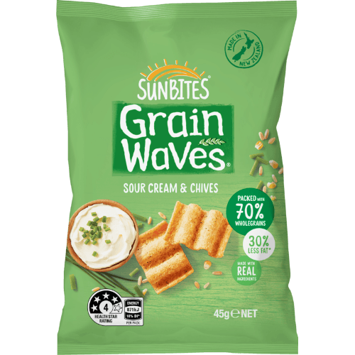 Sunbites Grain Waves Sour Cream & Chives Wholegrain Chips
