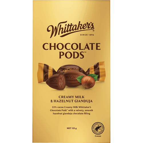 Whittaker's Hazelnut Gianduja Chocolate Pods Pouch