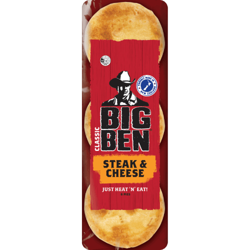 Big Ben Classic Steak & Cheese Pies