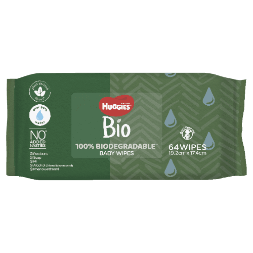 Huggies Bio Baby Wipes 64 pack