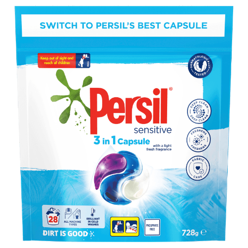 Persil Sensitive 3 In 1 Laundry Capsules 28 pack