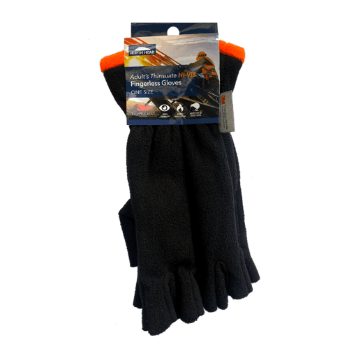 North Head Hi Vis Thinsulate Fingerless Gloves