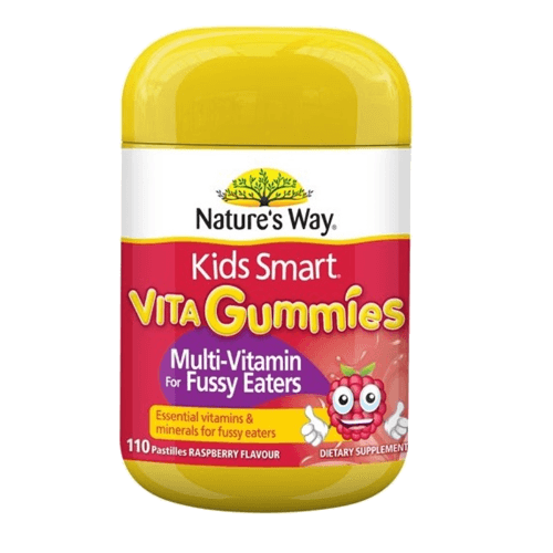 Natures Way Kids Smart Multi-Vitamin For Fussy Eaters Raspberry Flavour Vita Gummies