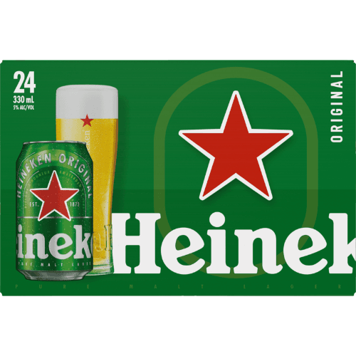 Heineken Lager Beer Cans