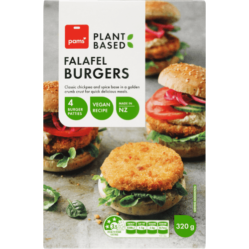 Pams Plant Based Falafel Burgers