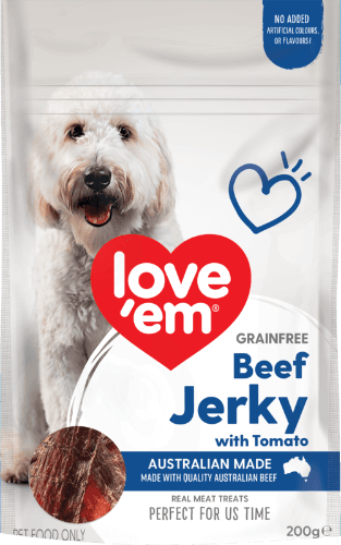 Love'em Beef Jerky With Tomato Dog Treats