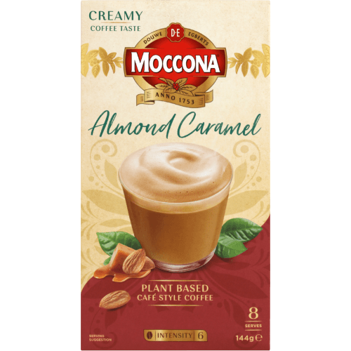 Moccona Almond Caramel Coffee Sachets 8 pack