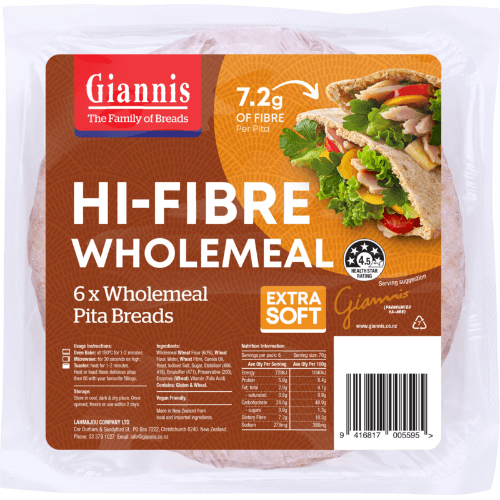 Giannis Premium Wholemeal Pita Breads
