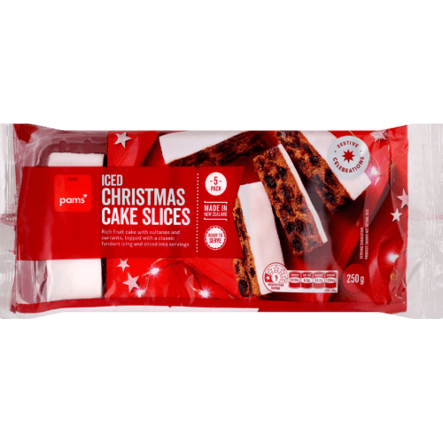 Pams Iced Christmas Cake Slices
