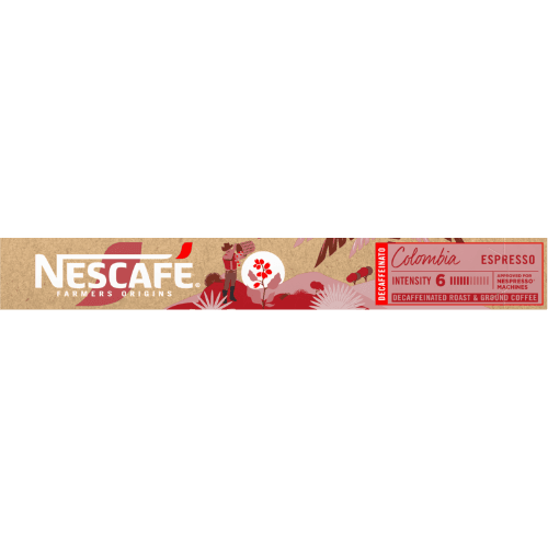 Nescafe Farmers Origins Colombia Espresso Decaffenato Coffee Capsules