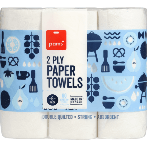 Pams White 2Ply Paper Towels