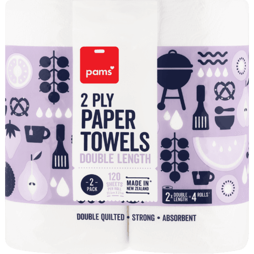 Pams White 2ply Double Length Paper Towels