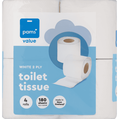 Pams Value White 2ply Toilet Tissue