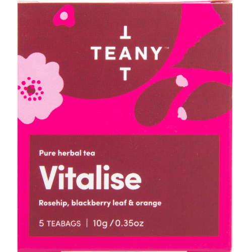 Teany Vitalise Rosehip Blackberry Leaf & Orange Pure Herbal Tea 5 pack