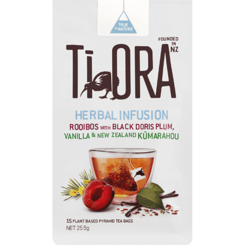 Ti Ora Herbal Tea Bags Rooibos With Black Doris Plum 15 pack