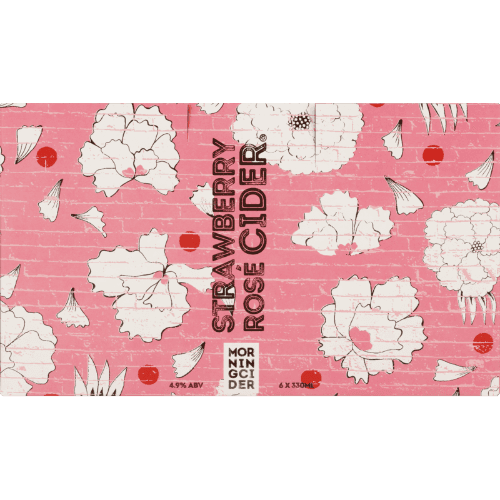 Morningcider Strawberry Rose Cider 6 × 330 mL