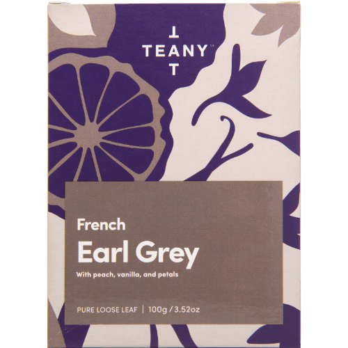 Teany French Earl Grey With Peach Vanilla & Petals Pure Loose Leaf Tea 100 g