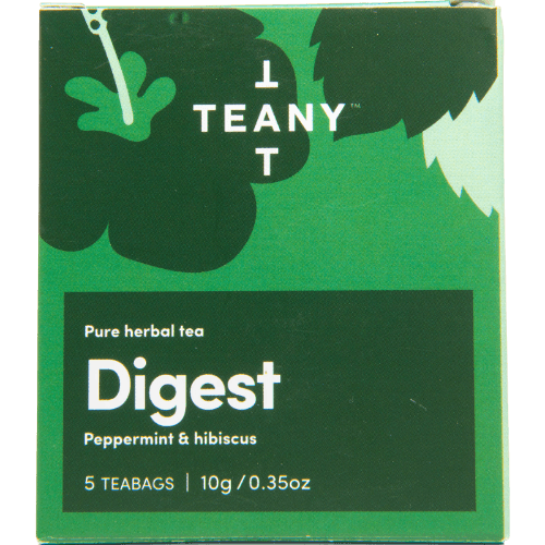 Teany Digest Peppermint & Hibiscus Pure Herbal Tea Bags 5 pack