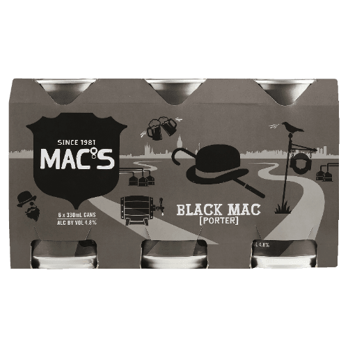 Mac's Black Mac Porter Cans