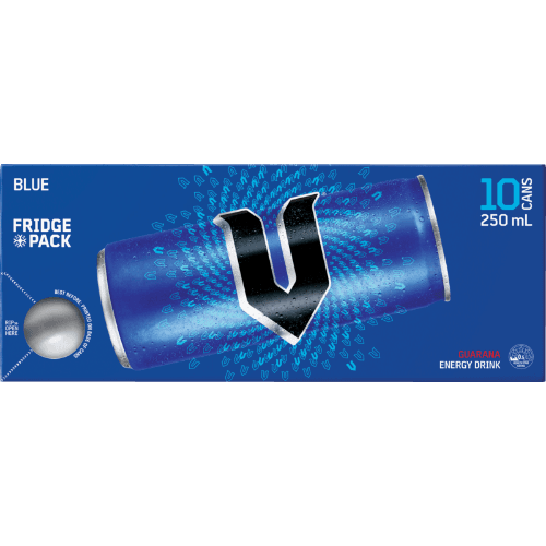 V Blue Guarana Energy Drink