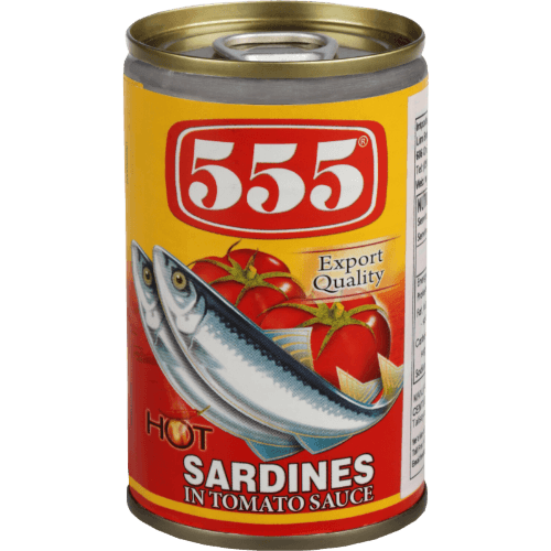 555 Sardines In Hot (Chili) Tomato Sauce