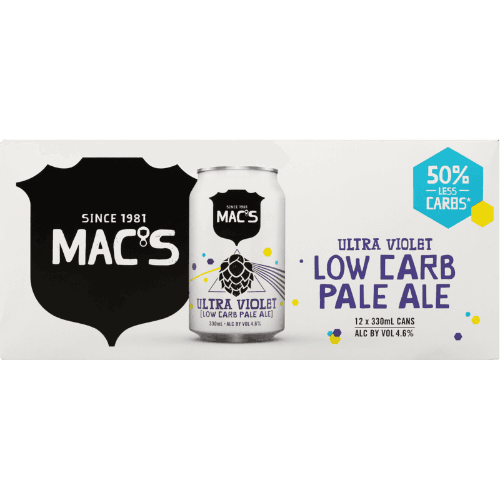 Mac's Ultra Violet Low Carb Pale Ale Cans 12 × 330 mL