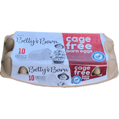 Betty's Barn Cage Free Barn Size 7 Eggs