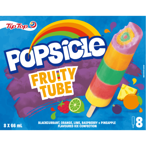 Tip Top Popsicle Fruity Tube Ice Blocks