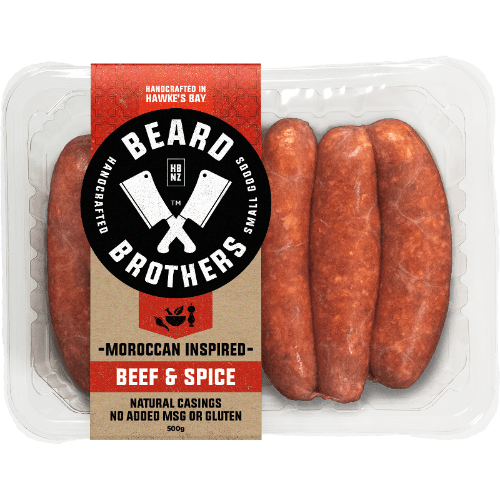 Beard Brothers Moroccan Inspired Beef & Spice Sausages
