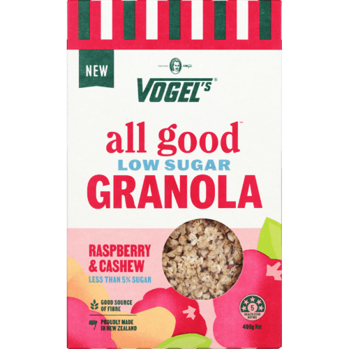 Vogel's All Good Raspberry & Cashew Low Sugar Granola