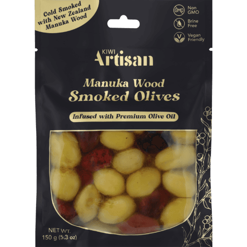 The Kiwi Artisan Co Manuka Wood Smoked Olives
