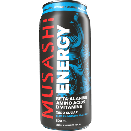 Musashi Zero Sugar Blue Raspberry Flavour Energy Drink