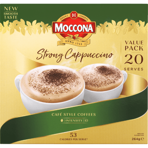 Moccona Strong Cappuccino Coffee Sachets