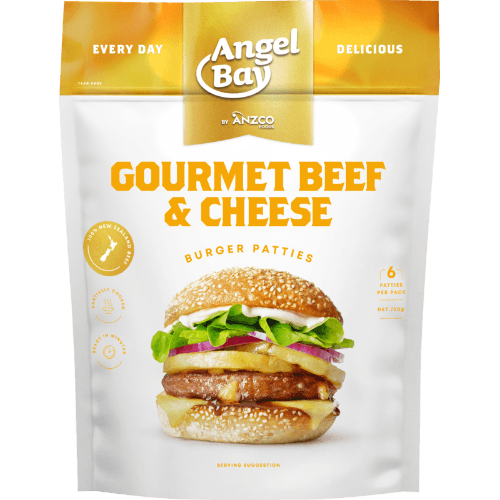 Angel Bay Gourmet Beef & Cheese Burger Patties