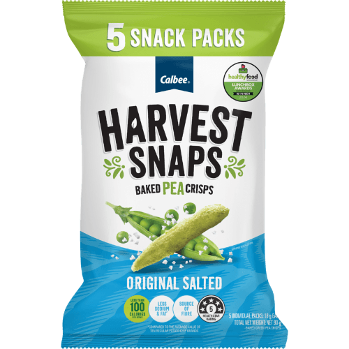 Calbee Harvest Snaps Original Salted Baked Pea Crisps Snackpack