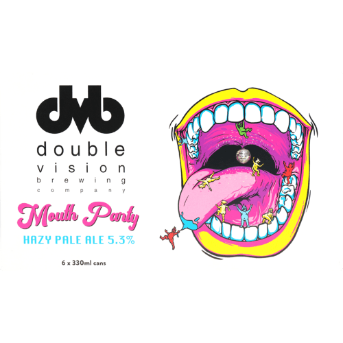 Double Vision Brewing Company Mouth Party Hazy Pale Ale Cans